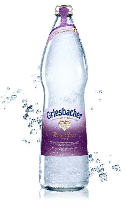 Griesbacher Mineralwasser Flasche First Class still