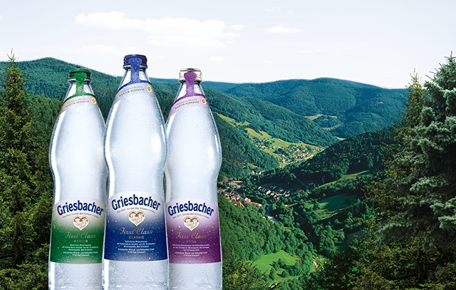 Griesbacher Mineralwasserflaschen