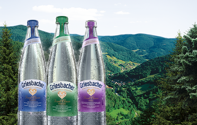 Griesbacher Mineralwasserflaschen